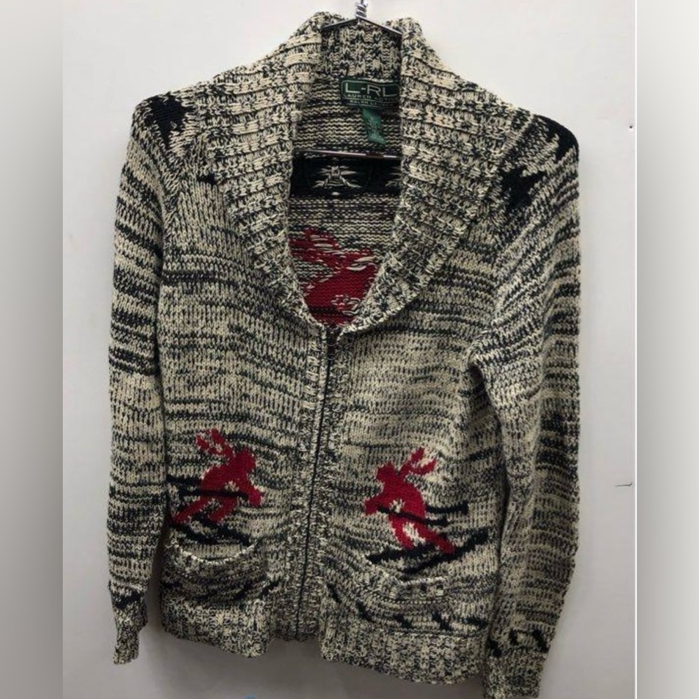 Ralph Lauren ski full zip winter sweater